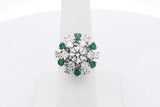 2.8cttw Diamond & Green Gemstone Ring 14k White Gold 9.8g Size 6.5 Eb0526wsxzsa