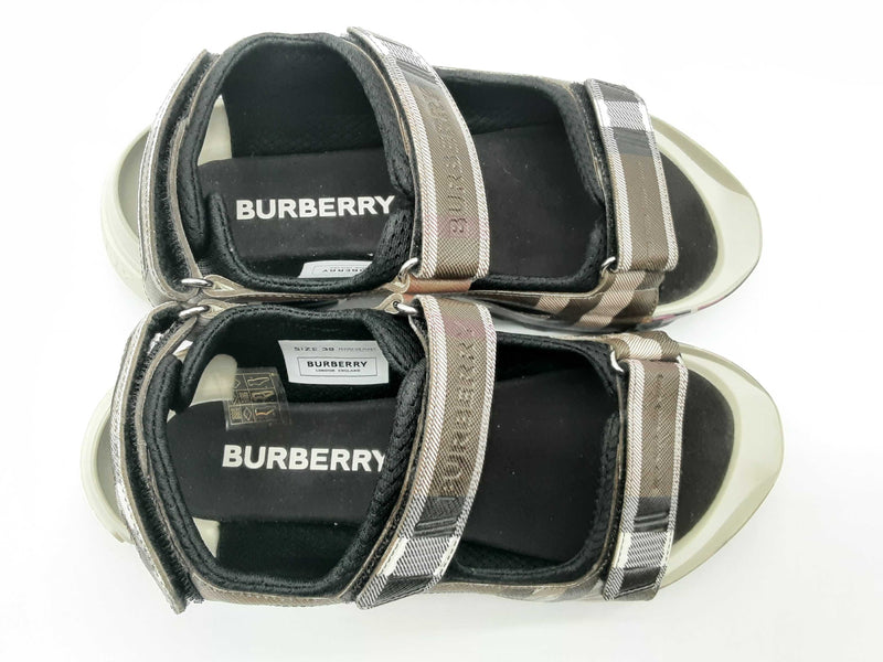 Burberry Arthur Brown Check Pattern Sandals Size 39 Fw0924lrxde