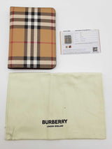 Burberry Tan Check Coated Canvas Passport Holder Do1125lorde