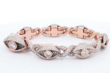 Approx. 24.68ctw Diamond Bracelet 14k Rose Gold 82.7 Grams 7 Inch Eb1024srxzsa