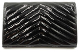 Yves Saint Laurent Patent Leather Cassandre Envelope Chain Wallet Eb1125rxzdu