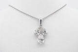 2.04cttw Lab Grown Pear Shaped Diamond Pendant Necklace 14k White Gold Eb326eorsa
