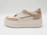 Tory Burch Stage Sneakers In Leather & Suede Us Size 7.5 Fw0326lxzdu