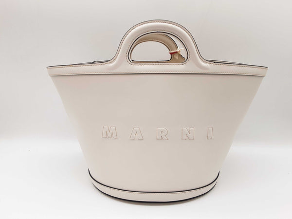 Marni Tropicalia Large White Leather Tote Crossbody Bag Do0323lxzxde