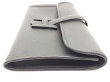 Hermes Jige Elan 29cm Black Box Calf Leather Clutch Do0526ixzde