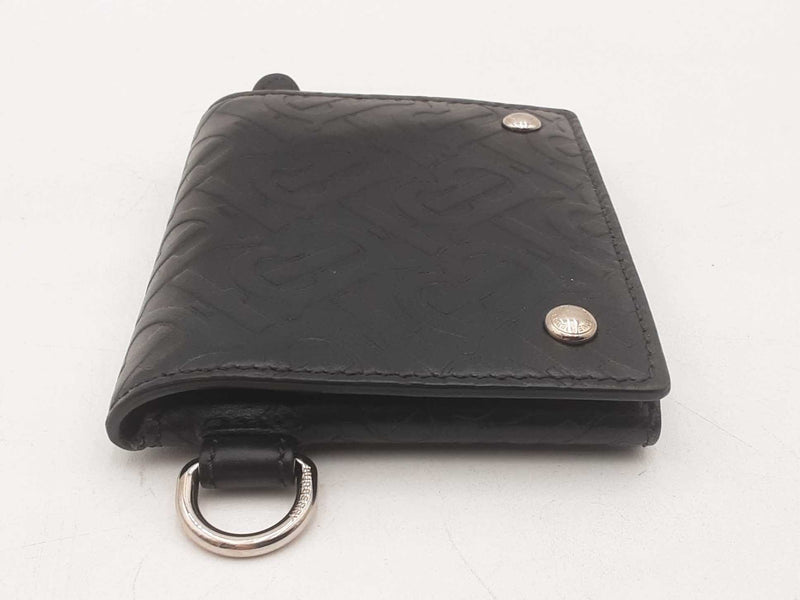 Burberry Monogram Trifold Embossed Black Wallet Sd0825lzxsa