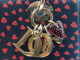 Christian Dior "I Love Paris" Medium Lady Dior Bag In Navy Leather Fw0926lwxzdu