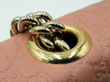Gucci Emily Medium Chain Shoulder Bag In Pink Microguccissima Leather Fw0326przd