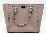 Michael Kors Studded Saffiano Tote Gray Handbag Aa0826wzsa