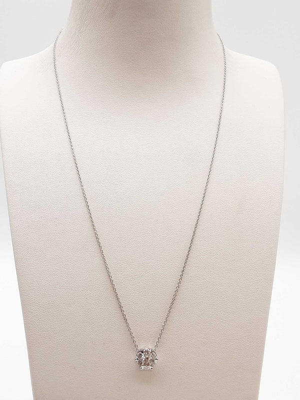 0.40 Cttw Diamonds 14k White Gold 2.9g Pendant Chain 18 In Do0525lixde