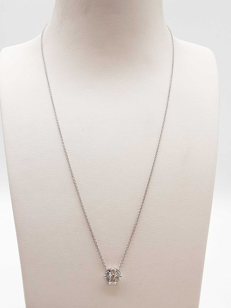 0.40 Cttw Diamonds 14k White Gold 2.9g Pendant Chain 18 In Do0525lixde