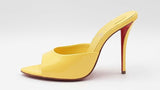 Christian Louboutin Miss Z Mules In Yellow Patent Leather Size 5.5 Fw0926orzdu