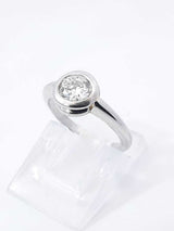 0.50 Cttw Bezel-set Diamond & 95% Platinum Ring 3.5 Grams Size 2.75 Fw1224sxzdu