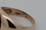 10k Yellow Gold Signet Ring With Diamond 6.4 Grams Size 10 Eb0926wllsa