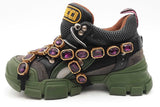 Gucci Flashtrek Sneakers With Removable Purple Crystal Embellishments Eb0526crsa