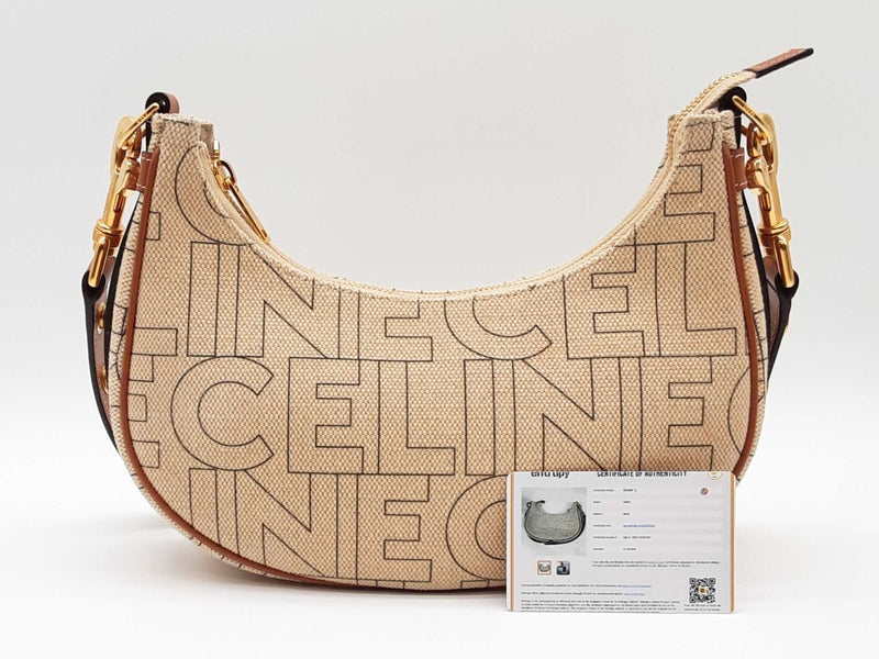 Celine Ava Triomphe Canvas And Calfskin Shoulder Bag Sd1025izxde