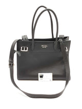 Prada Black Leather Buckle Tote Bag Sd0425irzde