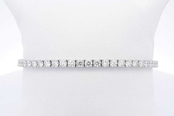 5.2ctw Lab Grown Diamond Tennis Bracelet In 14k White Gold 10.9 Grams 7 Inch Eb0325crxsa