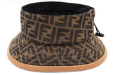 Fendi Zucca Ff Logo Jacquard Canvas Sun Visor Hat Eb0526lrxde