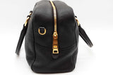 Prada Vitello Phenix Bauletto Black Leather Satchel Bag Eb0826ixzde