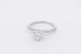 1.09cttw Diamond Ring In 14k White Gold 2.3 Grams Size 5 Eb0525lpzxsa