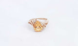 14k Yellow Gold Pear Shaped Citrine Ring Size 6 3.36 Grams Eb0324ixsa