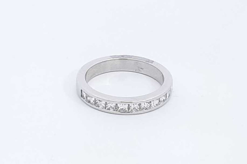 0.99ctw Diamond Ring In Platinum 6.2 Grams Size 6 Eb0424oorsa