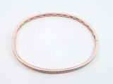1.50 Cttw Diamond & 18k Rose Gold Bangle Bracelet 9.4 Grams 6 Inch Fw0326lzxzdu