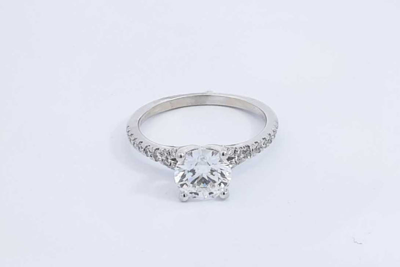 1.52ctw Lab Grown Round Diamond Ring 14k White Gold 3 Grams Size 8 Eb1124lrxzdu