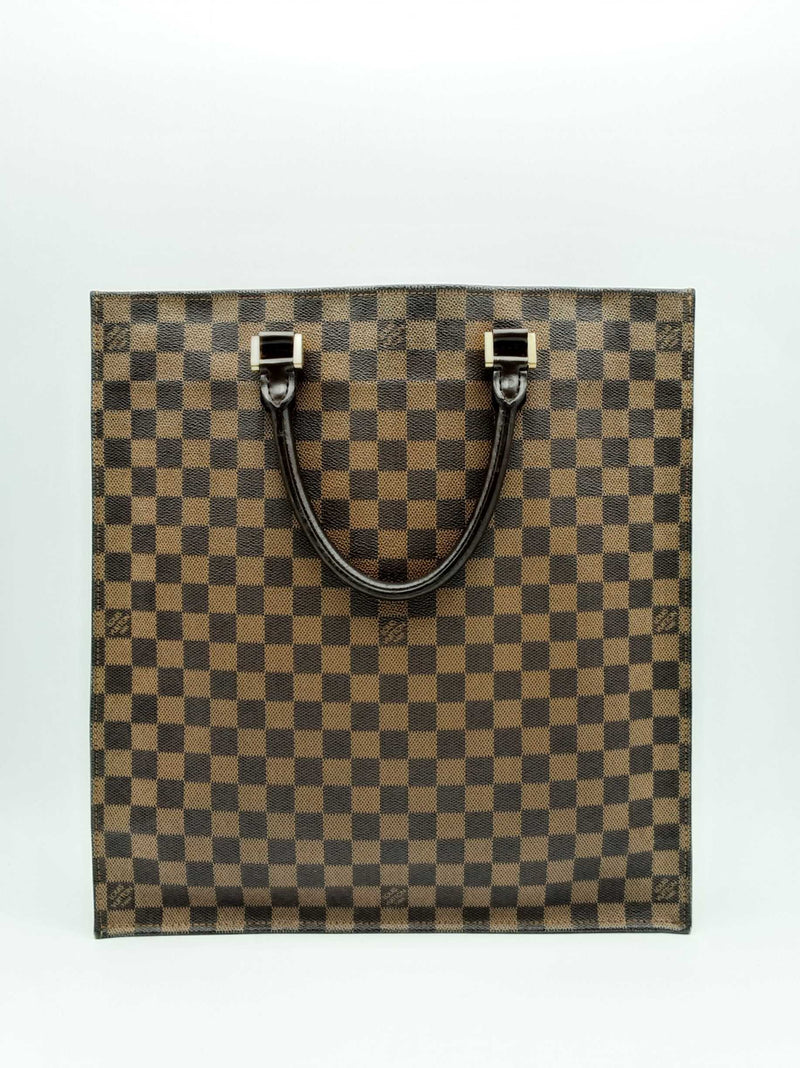 Louis Vuitton Sac Plat Damier Ebene Coated Canvas Tote Bag Fw0125ccxsa