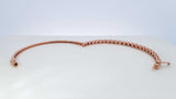 0.69 Cttw Diamond Bangle Bracelet In 14k Rose Gold 8.7 Grams 6 Inch Fw0426rpxdu