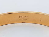 Fendi Ff Forever Fendi Gold-tone Bangle Bracelet 33.7 Grams Fw0125lrzdu