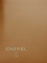 Chanel Timeless Flap Wallet In Diamond-quilted Tan Caviar Leather Fw0226erxdu