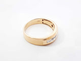 0.35 Cttw Channel-set Diamond & 10k Yellow Gold Ring 6.4 Grams Size 11.25 Fw0726wrzdu