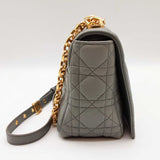 Christian Dior Medium Dior Caro Bag Stone Gray Cannage Calfskin Sd0825lrzxde