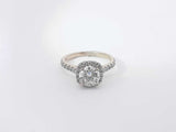 1.19 Ctw Diamond 18k White Gold 3.1 Grams Ring Size 20 Sd0425llzxsa