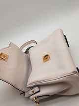 Versace La Medusa Black & White Leather Top Handle Bag Eb0926erxde