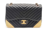 Chanel Chevron Quilted Rock The Corner Flap Shoulder Bag Eb1224lrxzsa