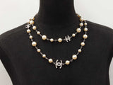Chanel 2022 Crystal & Faux Pearl Long Silver-tone Necklace 42 Inch Fw0826irxdu