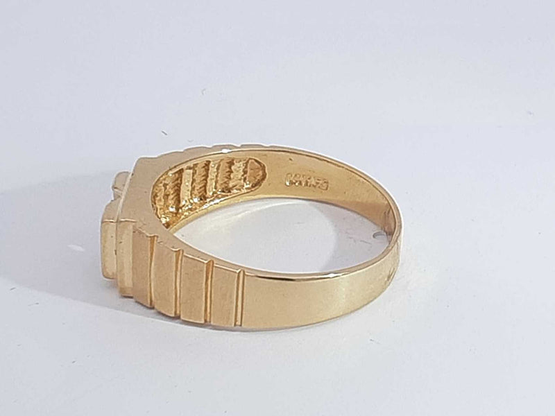 0.20 Cttw Diamond 10k Yellow Gold Solitaire Ring 6.1 Grams Size 13.5 Aa1025orzsa