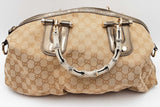 Gucci Gg Monogram Canvas Bamboo Top Handle Bag Eb0824orxdu