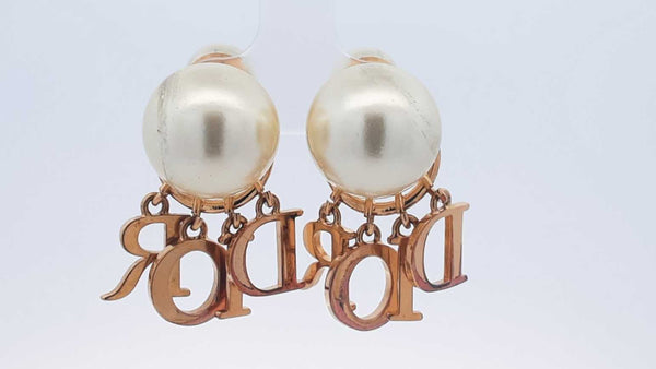 Christian Dior Tribales Faux Pearl Stud Earrings 10.3 Grams Eb0825pxzdu
