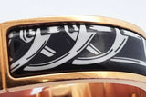 Hermes Balades Equestres Printed Enamel Hinged Bangle Bracelet 40.4g Eb0726oorde