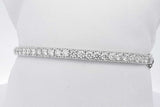1.61cttw Diamond Hinged Bangle Bracelet 14k White Gold 14.6 Grams Eb0626lxrxsa