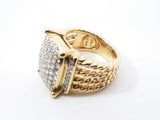 David Yurman Diamond & 18k Yellow Gold Wheaton Ring 16.2 Grams Size 5.75 Fw0726lorxdu