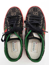 Gucci 606110 Tennis 1977 Black Gg Jacquard Denim Shoes Size Eu 35.5 Do0825lxzde