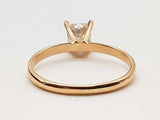 0.60 Carat Princess Cut Diamond 14k Yg 2.1g Solitaire Ring Size 8 Do0925rxzde