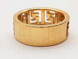 Fendi Forever Ff Cutout Goldtone Metal Ring Size L Do0826lrxde