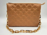 Louis Vuitton Coussin Camel Tan Monogram Leather Crossbody Bag Do1224oxzxde