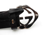 Gucci 182320-497717 Size 40 Black Belt Sd0926crdu